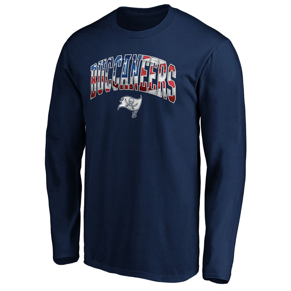Tampa Bay Buccaneers Banner Wave Long Sleeve T-Shirt - Navy - NFL