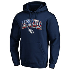 Arizona Cardinals Banner Wave Fitted Pullover Hoodie - Navy - NFL