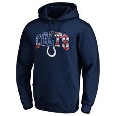 Indianapolis Colts Banner Wave Fitted Pullover Hoodie - Navy - NFL