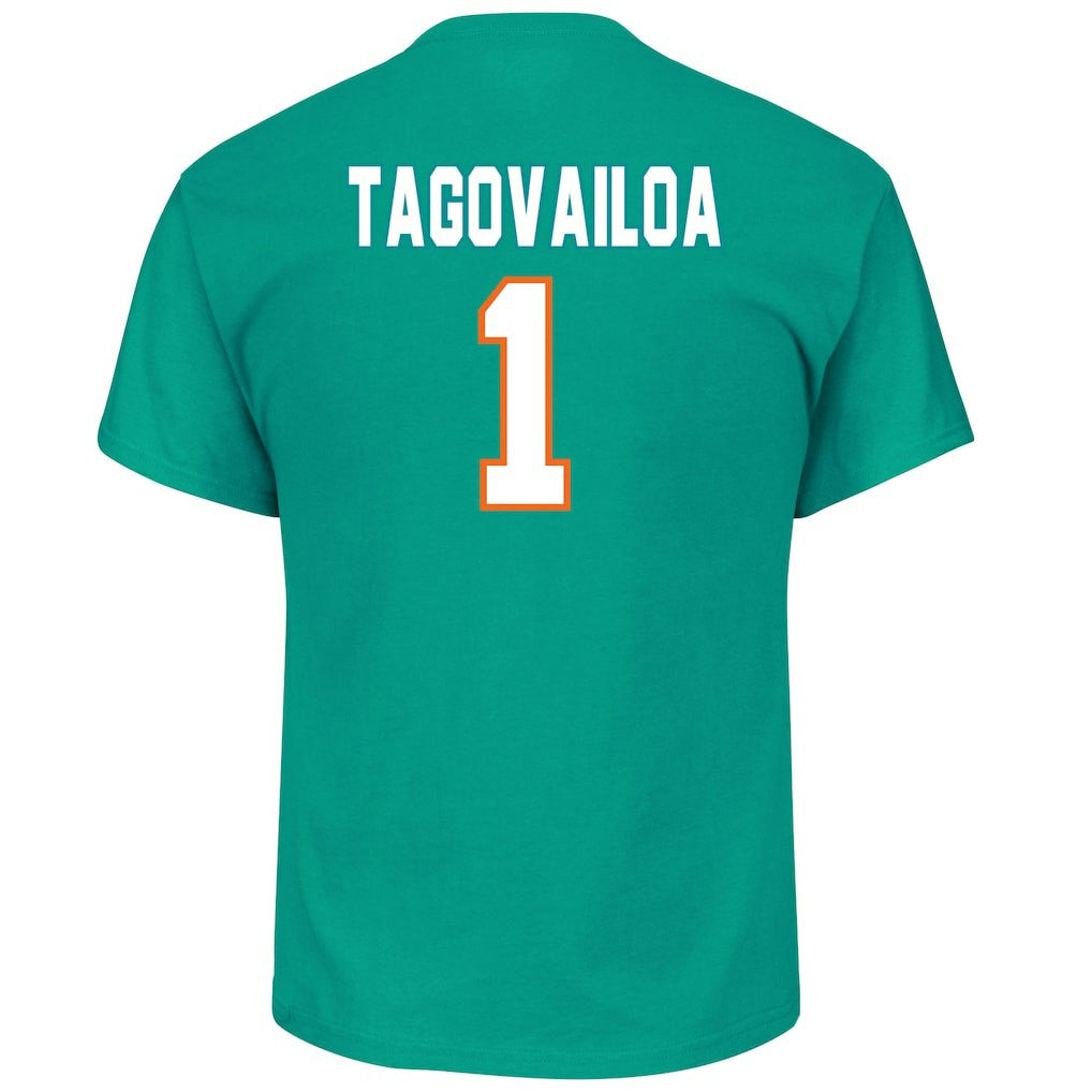 Tua Tagovailoa Miami Dolphins Big & Tall Player Name & Number T-Shirt - Aqua - Fanatics