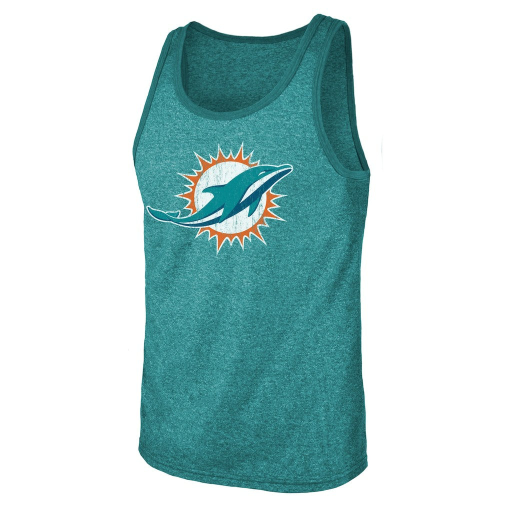 Tua Tagovailoa Miami Dolphins Majestic Threads Name & Number Tri-Blend Tank Top - Aqua - NFL