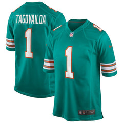Tua Tagovailoa Miami Dolphins Alternate Game Jersey - Aqua - Nike