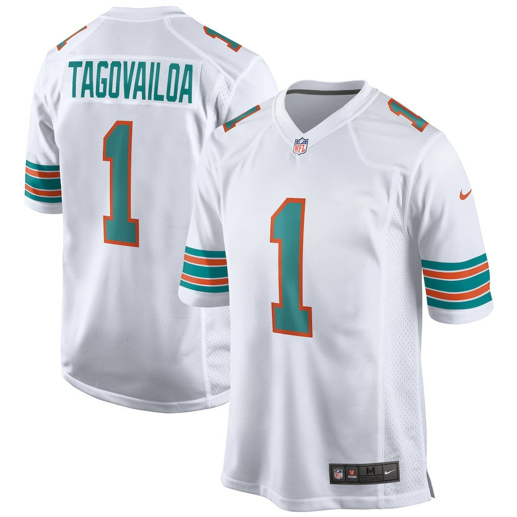 Tua Tagovailoa Miami Dolphins 2nd Alternate Game Jersey - White - Nike