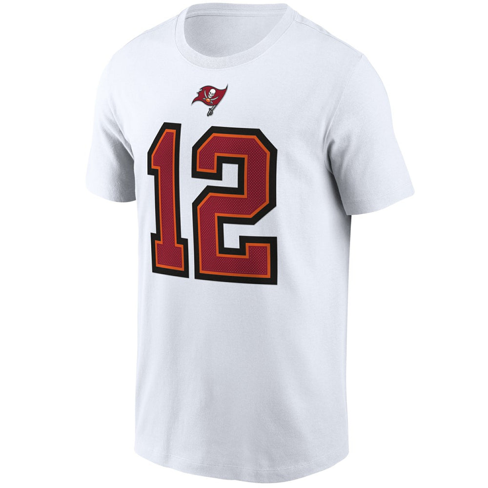 Tom Brady Tampa Bay Buccaneers Name & Number T-Shirt - White - Nike