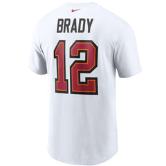 Tom Brady Tampa Bay Buccaneers Name & Number T-Shirt - White - Nike