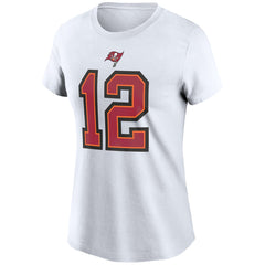 Tom Brady Tampa Bay Buccaneers Women's Name & Number T-Shirt - White - Nike