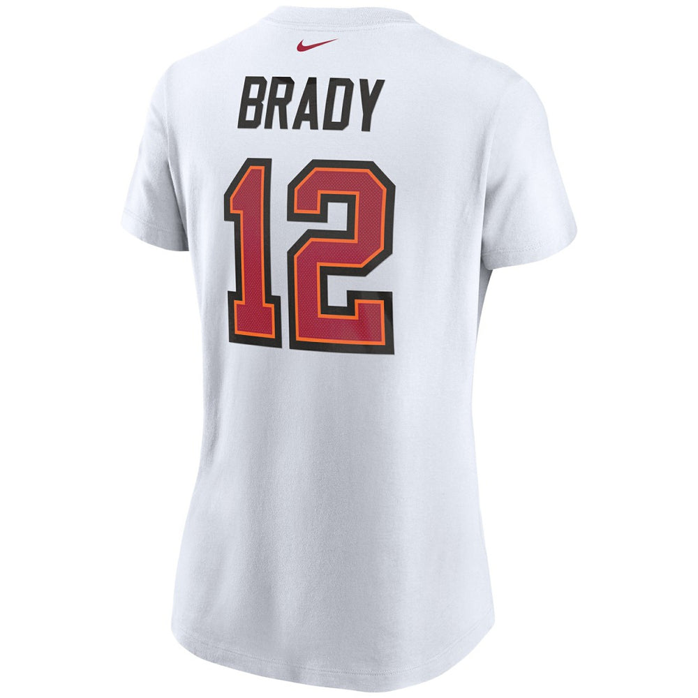 Tom Brady Tampa Bay Buccaneers Women's Name & Number T-Shirt - White - Nike