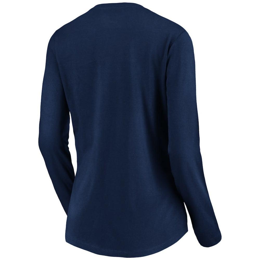 Oklahoma City Thunder Women's Banner Wave V-Neck Long Sleeve T-Shirt Navy
