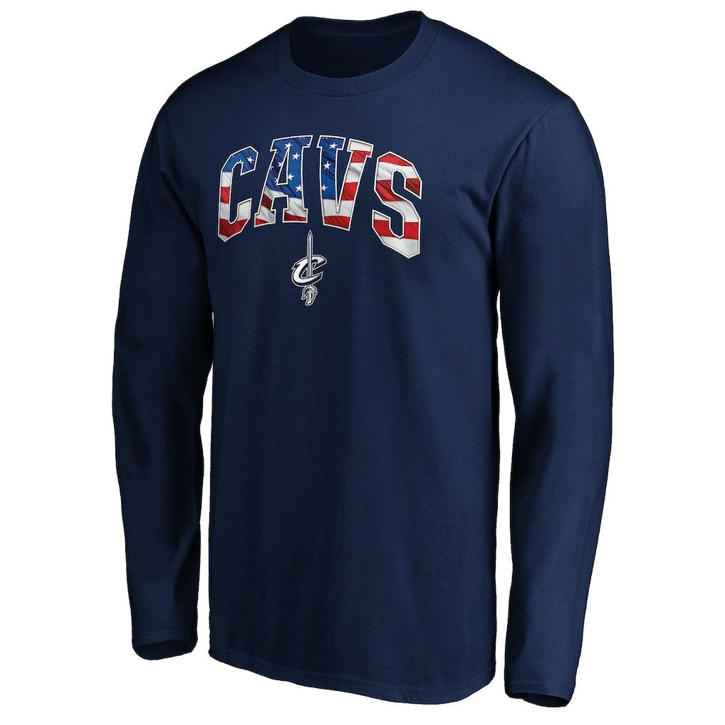 Cleveland Cavaliers Banner Wave Long Sleeve T-Shirt Navy
