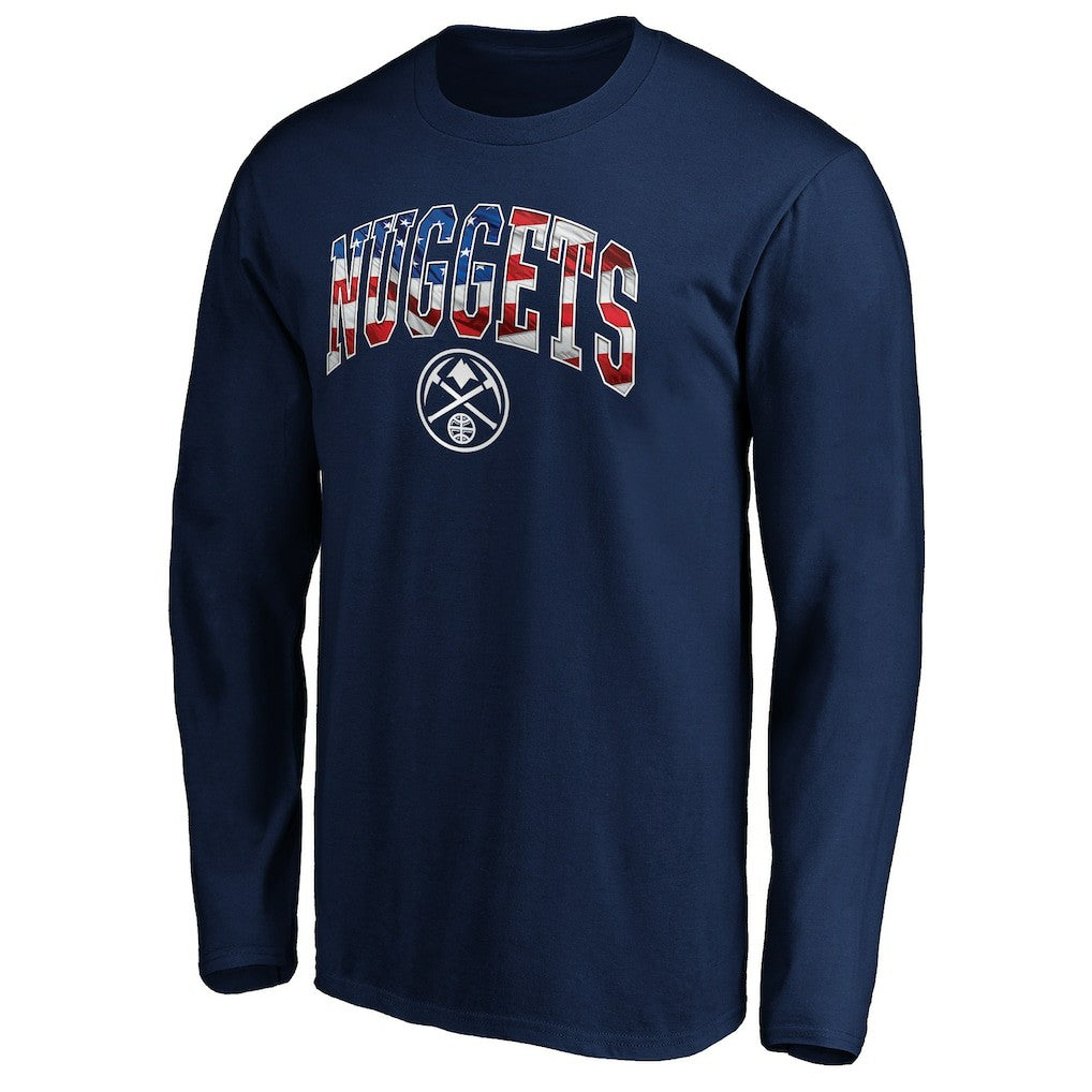 Denver Nuggets Banner Wave Long Sleeve T-Shirt Navy