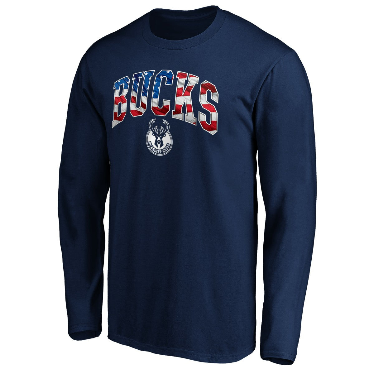 Milwaukee Bucks Banner Wave Long Sleeve T-Shirt Navy