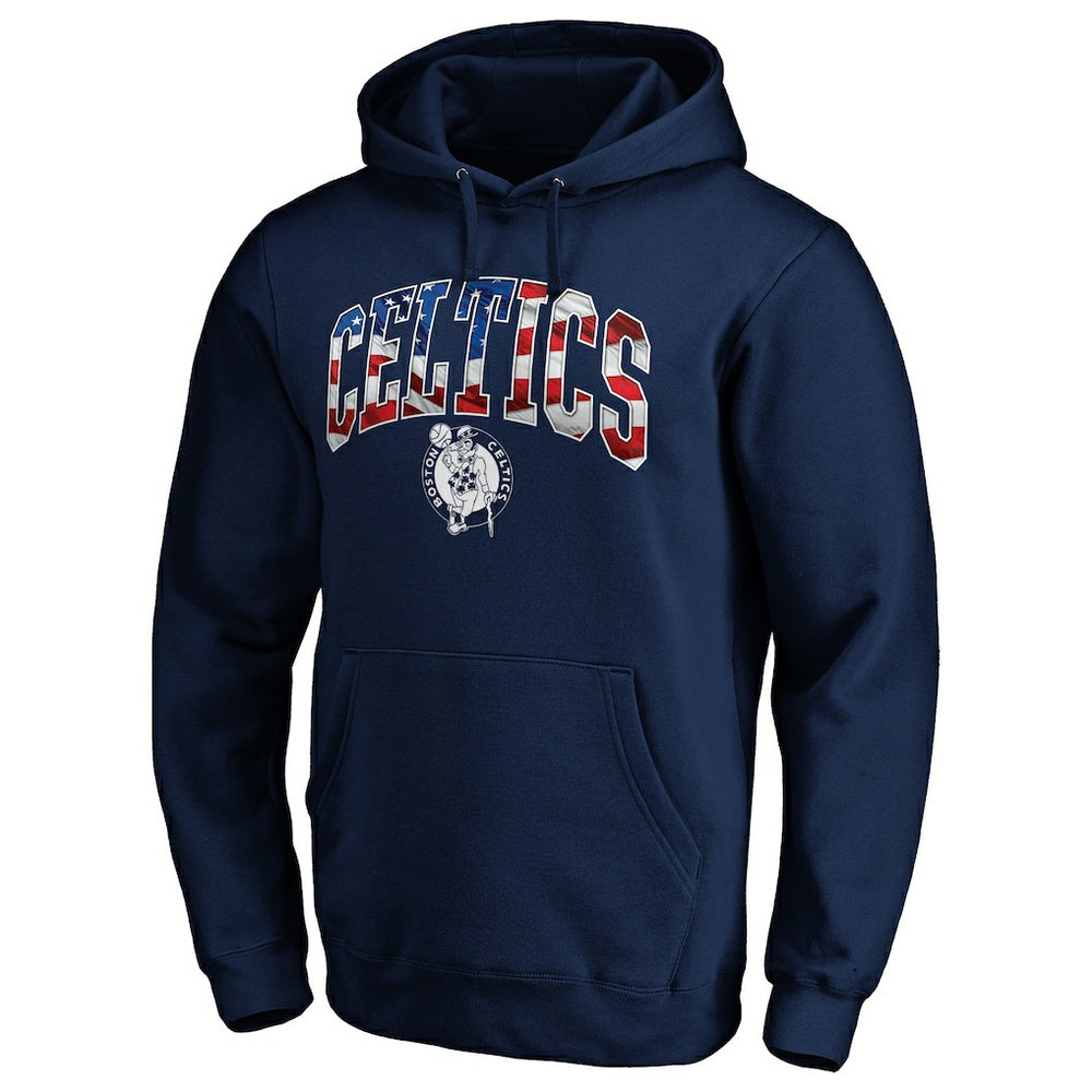 Boston Celtics Banner Wave Pullover Hoodie Navy