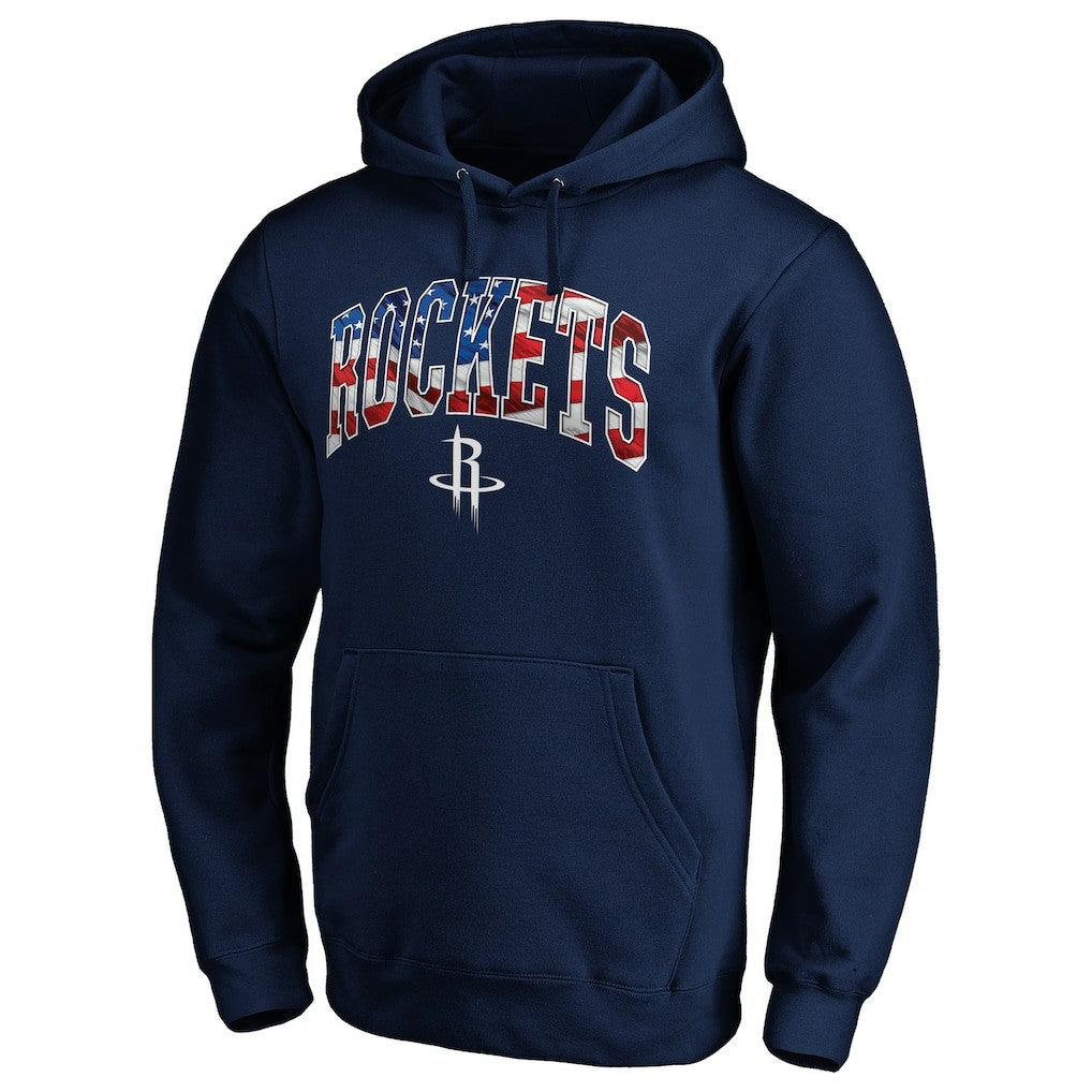 Houston Rockets Banner Wave Pullover Hoodie Navy