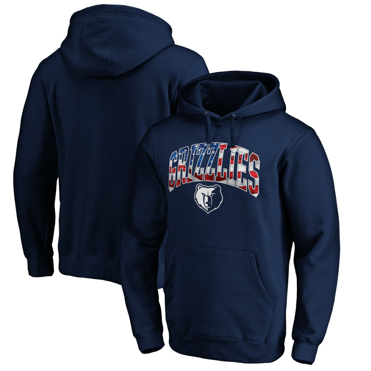 Memphis Grizzlies Banner Wave Pullover Hoodie Navy