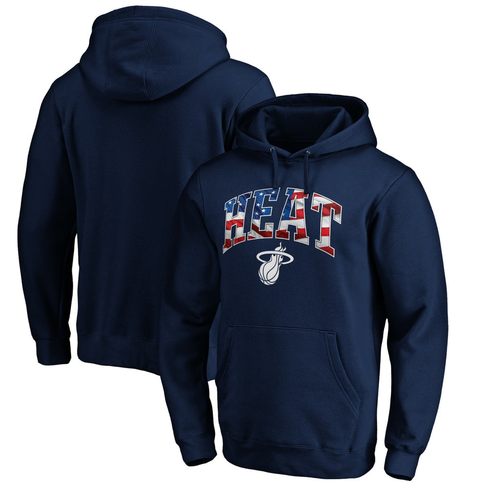 Miami Heat Banner Wave Pullover Hoodie Navy
