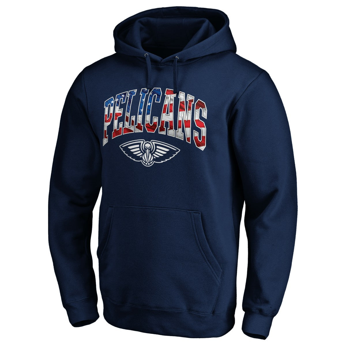 New Orleans Pelicans Banner Wave Pullover Hoodie Navy