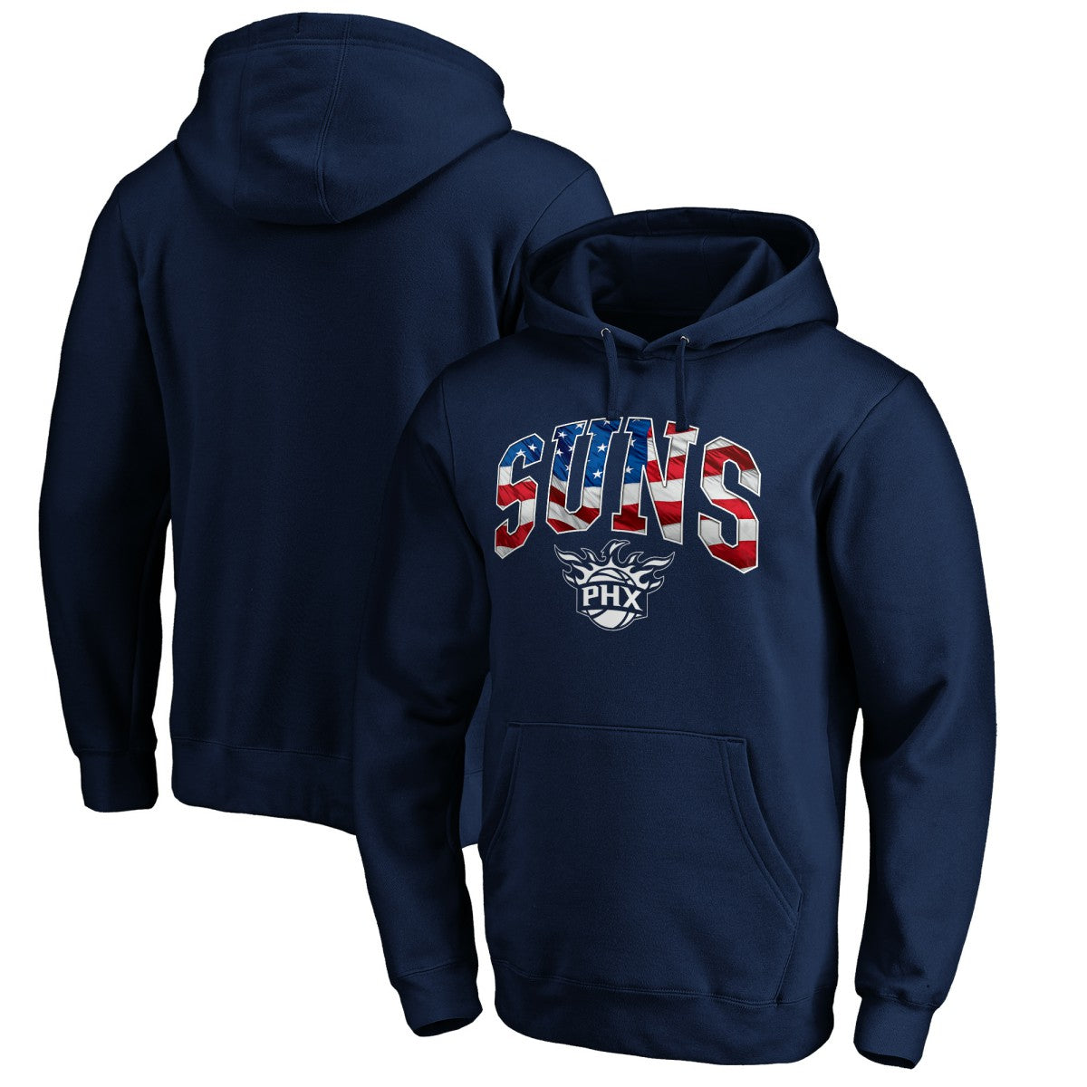Phoenix Suns Banner Wave Pullover Hoodie Navy