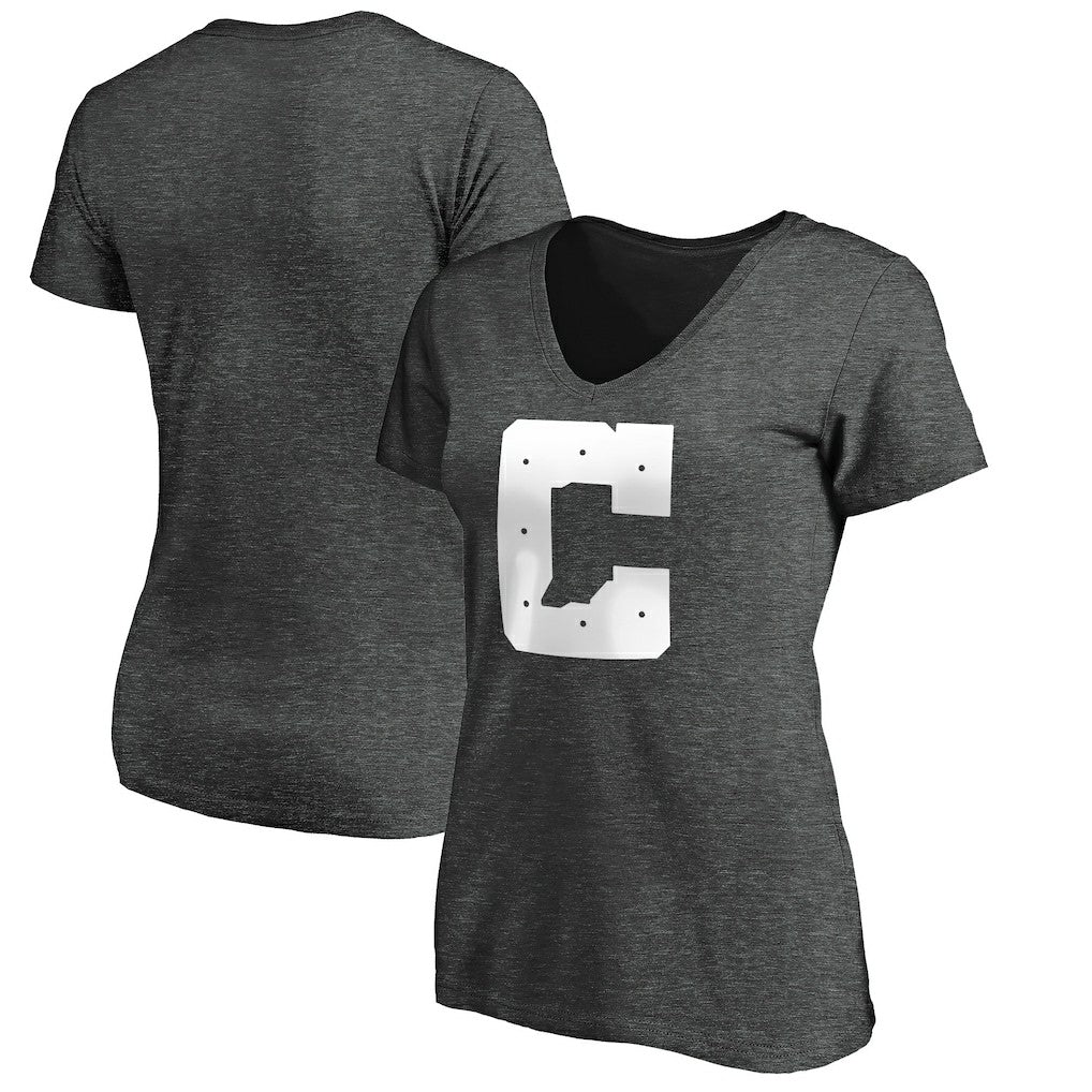 Indianapolis Colts Women's Secondary Logo V-Neck T-Shirt - Heather Gray - NFL