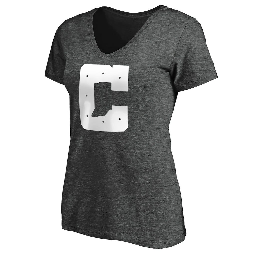 Indianapolis Colts Women's Secondary Logo V-Neck T-Shirt - Heather Gray - NFL