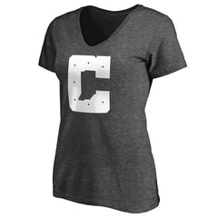 Indianapolis Colts Women's Secondary Logo V-Neck T-Shirt - Heather Gray - NFL