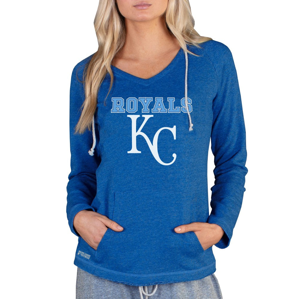 Kansas City Royals Concepts Sport Women's Mainstream Terry Long Sleeve Hoodie Top Sale