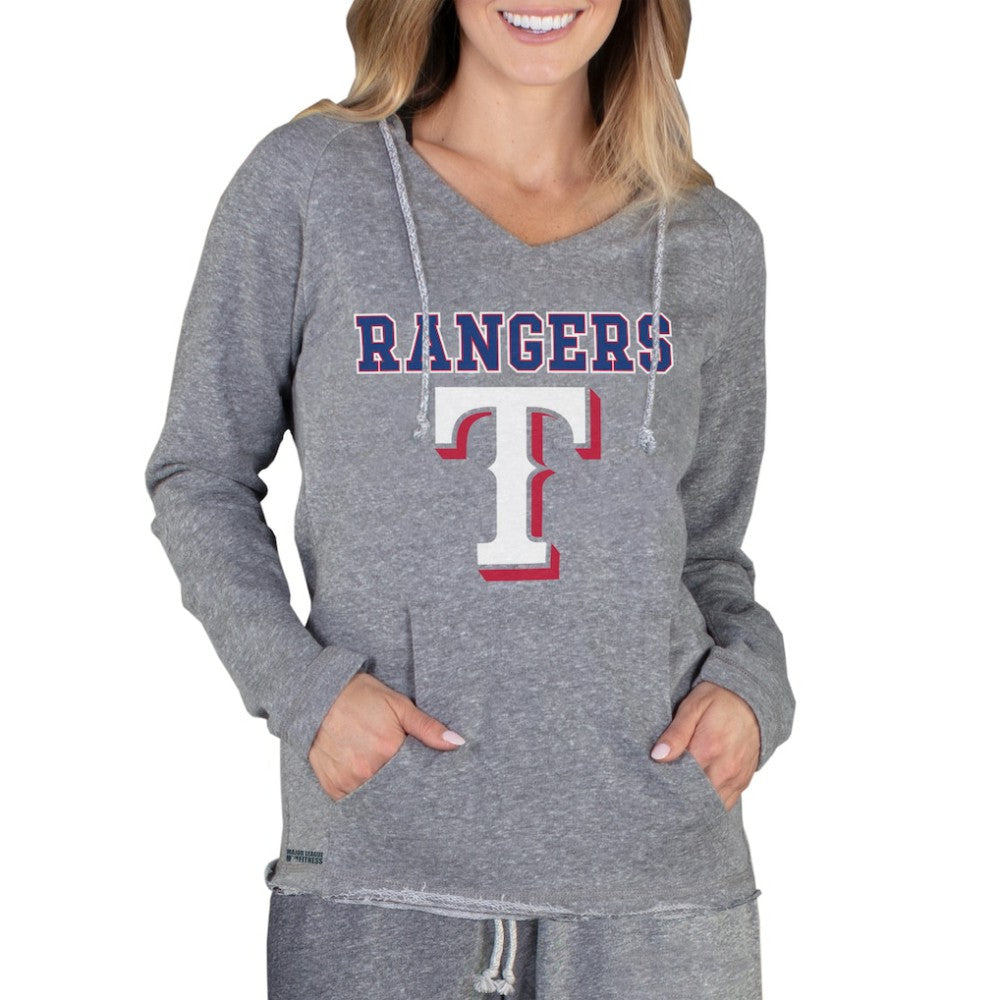 Texas Rangers Concepts Sport Women's Mainstream Terry Long Sleeve Hoodie Top Discount