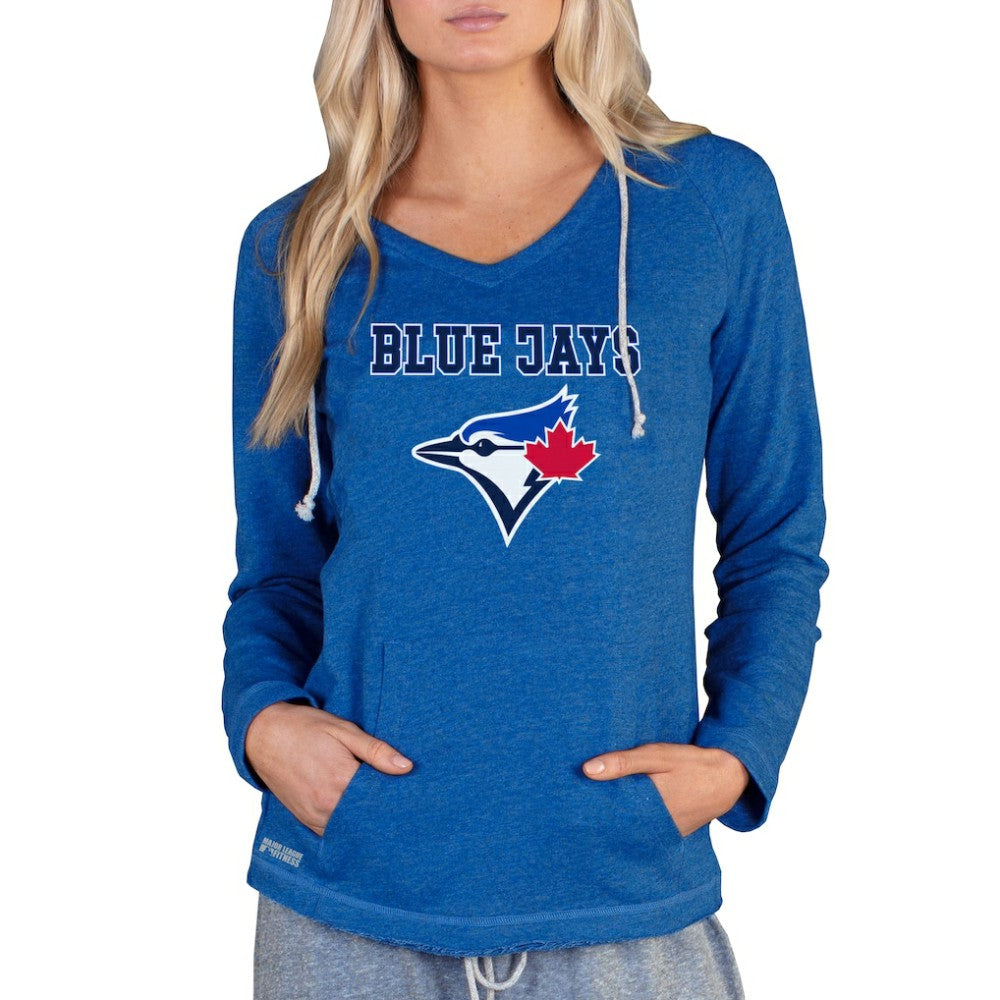 Toronto Blue Jays Concepts Sport Women's Mainstream Terry Long Sleeve Hoodie Top Discount