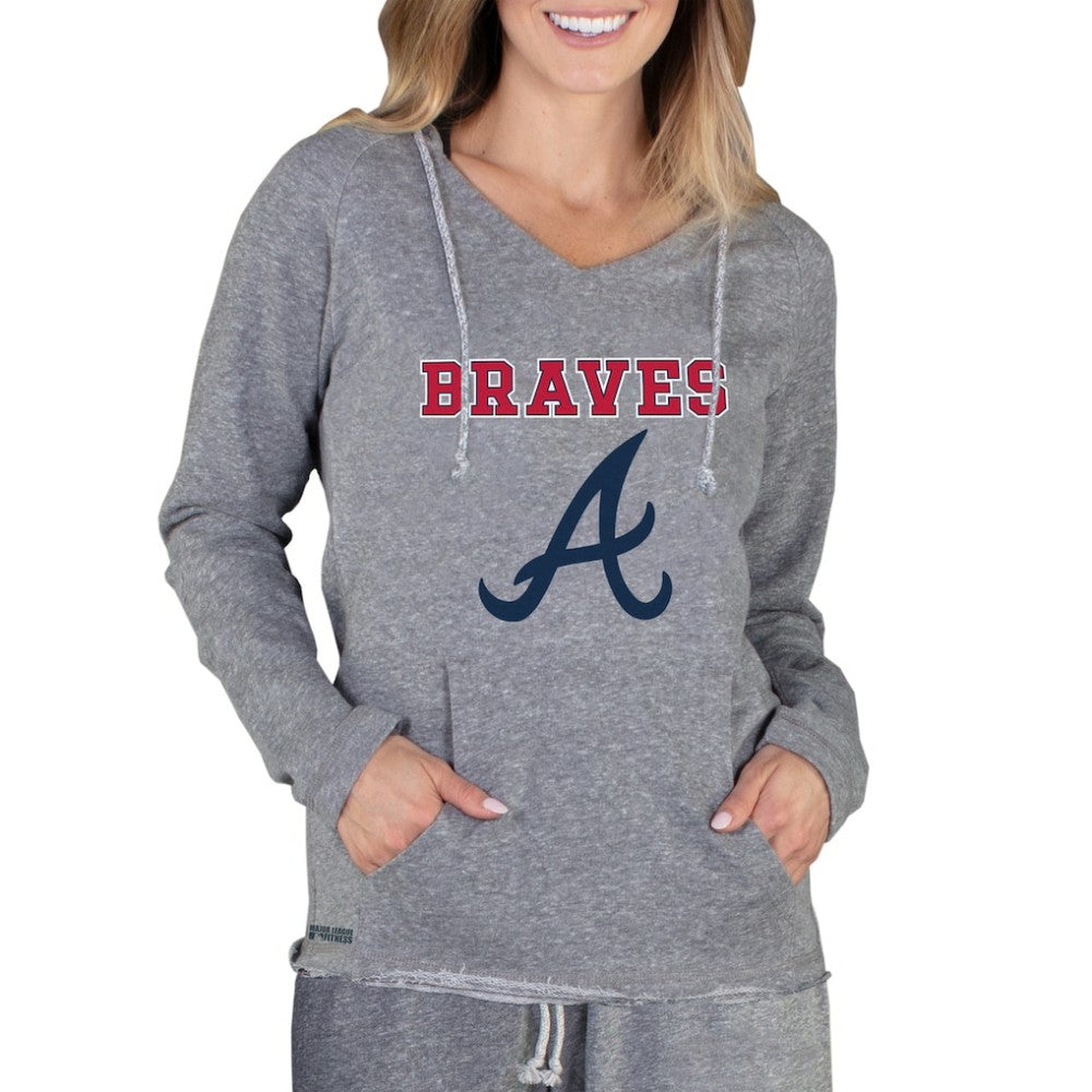 Atlanta Braves Concepts Sport Women's Mainstream Terry Long Sleeve Hoodie Top Outlet