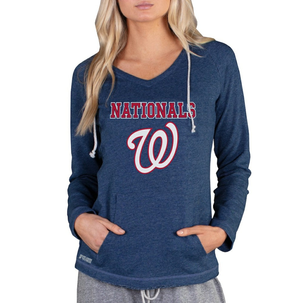 Washington Nationals Concepts Sport Women's Mainstream Terry Long Sleeve Hoodie Top Outlet