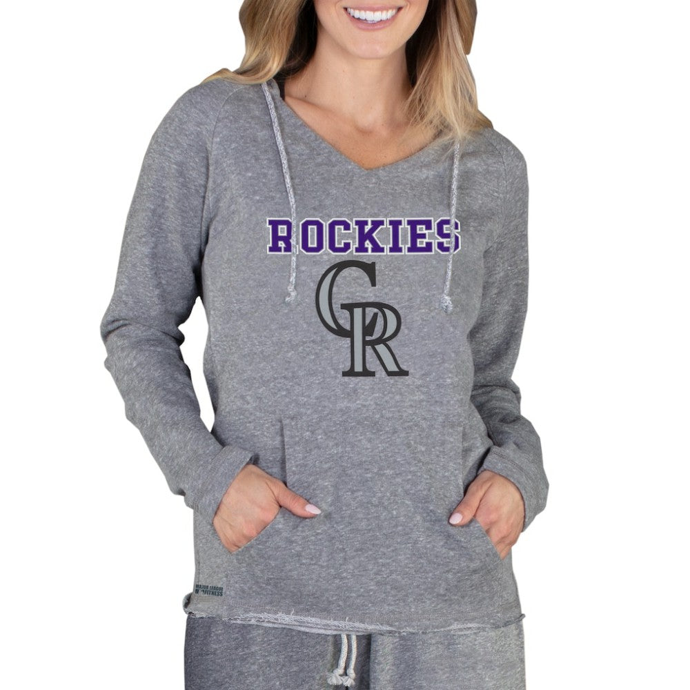Colorado Rockies Concepts Sport Women's Mainstream Terry Long Sleeve Hoodie Top for sale