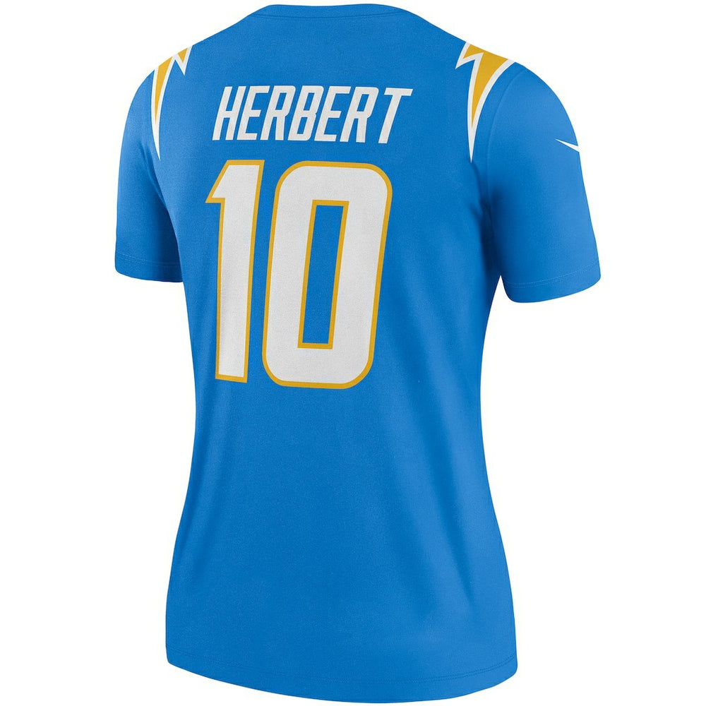 Justin Herbert Los Angeles Chargers Women's Legend Player Performance Top - Powder Blue - Nike