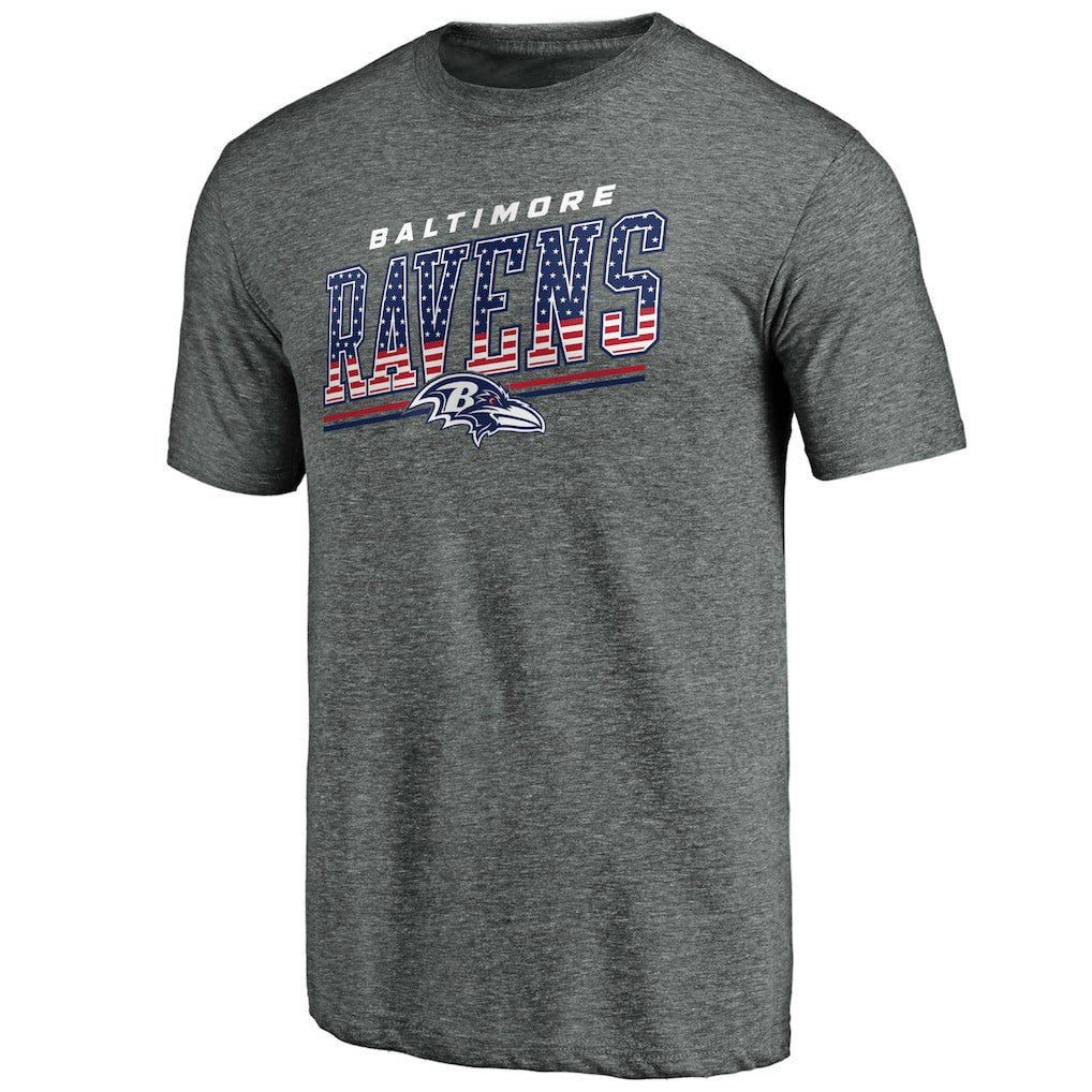Baltimore Ravens Team Freedom Tri-Blend T-Shirt - Gray - NFL