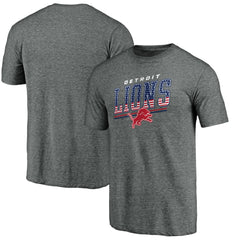 Detroit Lions Team Freedom Tri-Blend T-Shirt - Gray - NFL