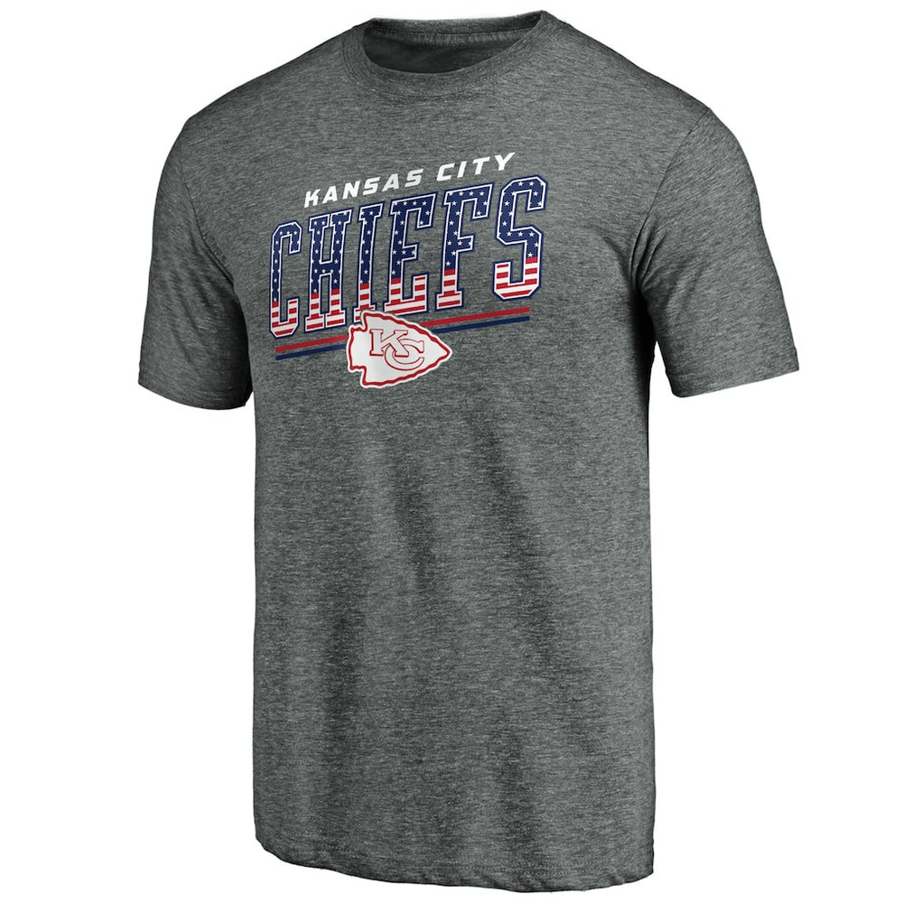 Kansas City Chiefs Team Freedom Tri-Blend T-Shirt - Gray - NFL