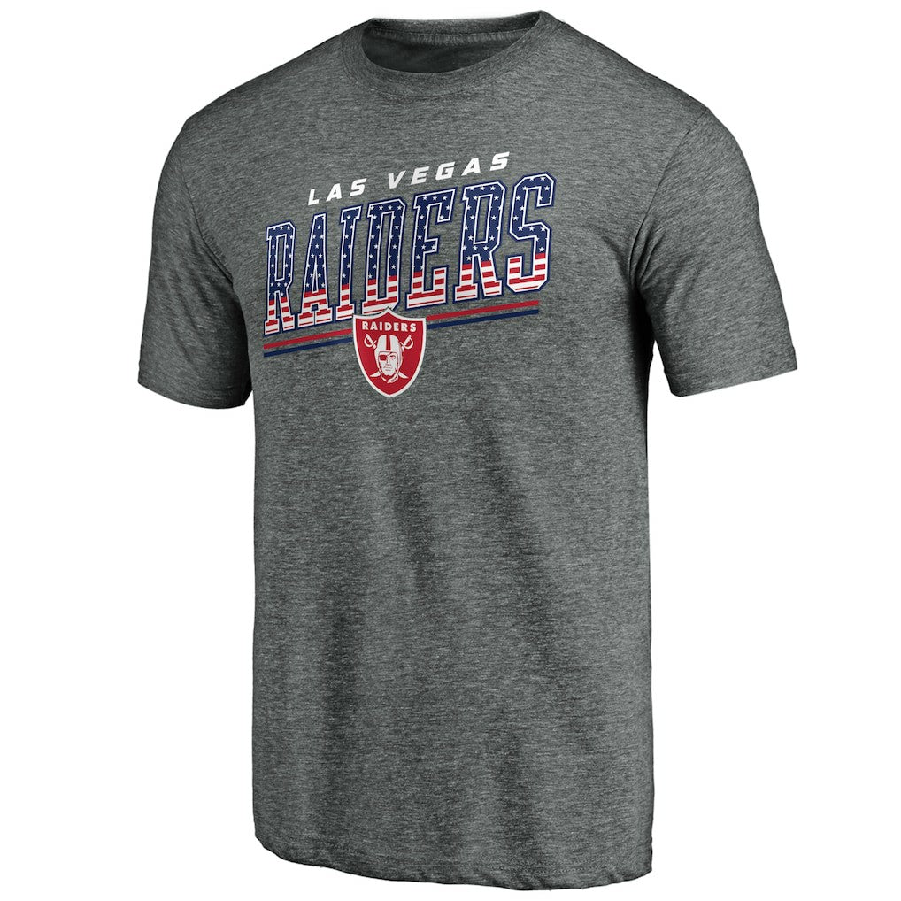 Las Vegas Raiders Team Freedom Tri-Blend T-Shirt - Gray - NFL