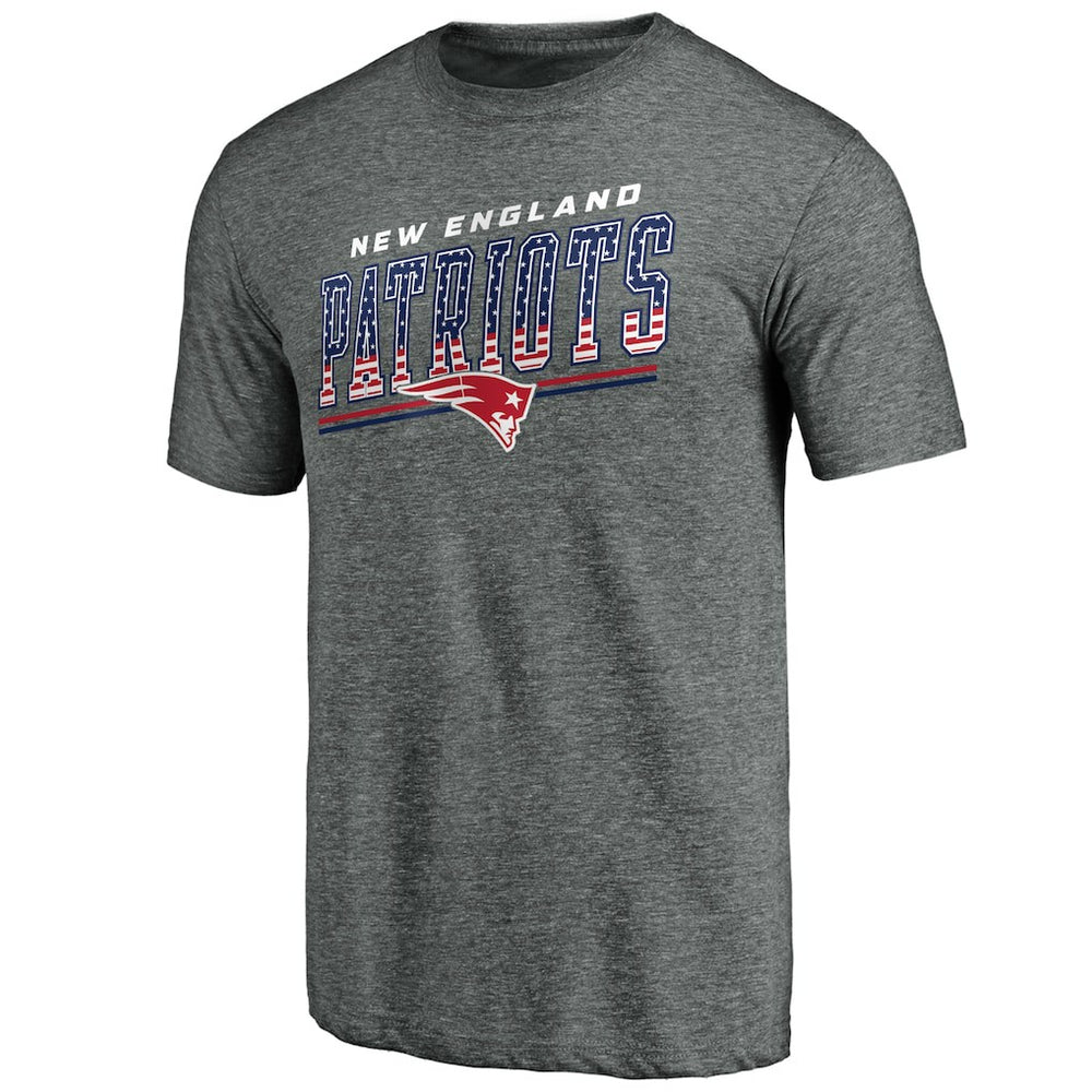 New England Patriots Team Freedom Tri-Blend T-Shirt - Gray - NFL