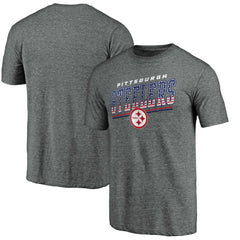 Pittsburgh Steelers Team Freedom Tri-Blend T-Shirt - Gray - NFL