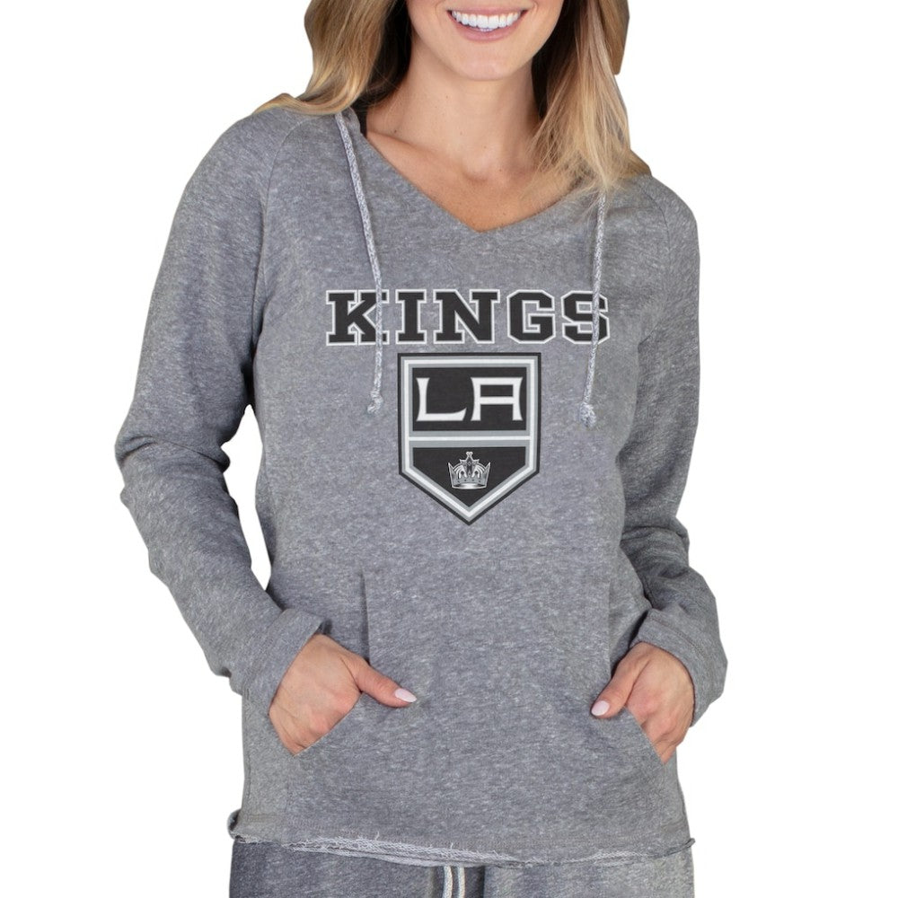 Los Angeles Kings Concepts Sport Women's Mainstream Terry Tri-Blend Long Sleeve Hooded Top - Gray | NHL online