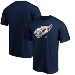 Detroit Red Wings Banner Wave Logo T-Shirt - Navy | NHL discount