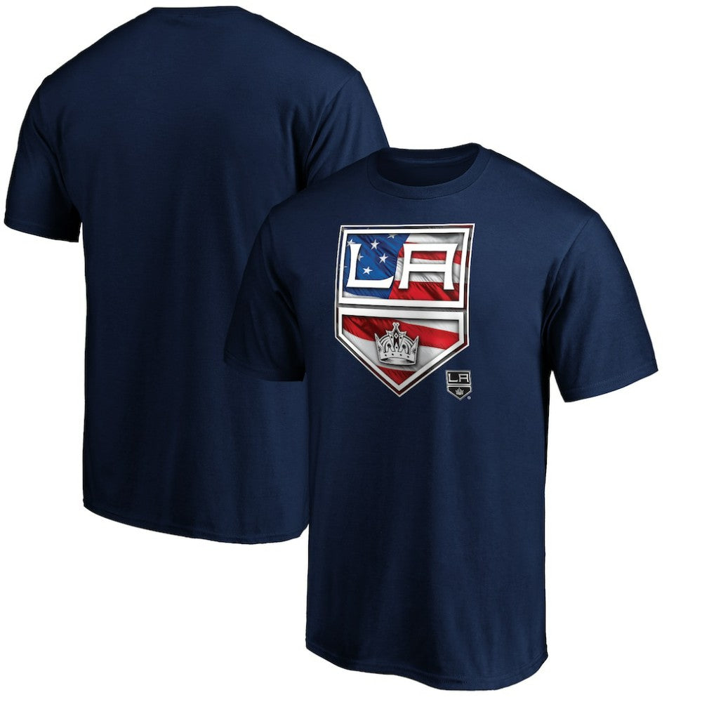 Los Angeles Kings Banner Wave Logo T-Shirt - Navy | NHL discount