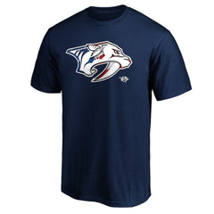 Nashville Predators Banner Wave Logo T-Shirt - Navy | NHL sale