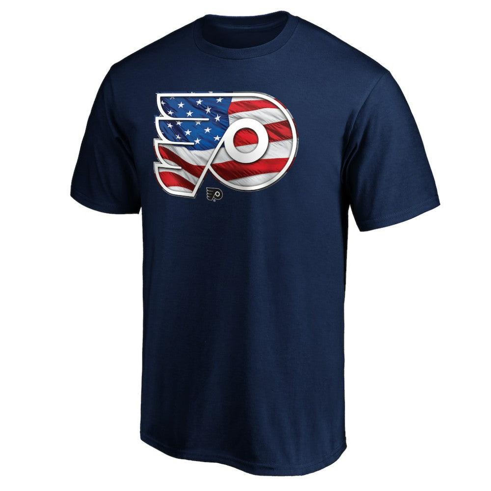 Philadelphia Flyers Banner Wave Logo T-Shirt - Navy | NHL online