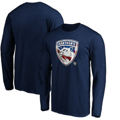 Florida Panthers Banner Wave Logo Long Sleeve T-Shirt - Navy | NHL Lifestyle