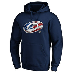 Carolina Hurricanes Banner Wave Logo Pullover Hoodie - Navy | NHL online