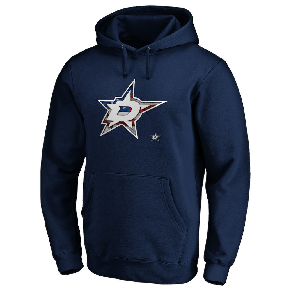 Dallas Stars Banner Wave Logo Pullover Hoodie - Navy | NHL online