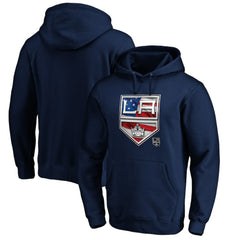 Los Angeles Kings Banner Wave Logo Pullover Hoodie - Navy | NHL on sale