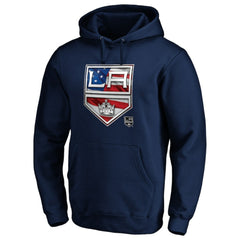Los Angeles Kings Banner Wave Logo Pullover Hoodie - Navy | NHL on sale