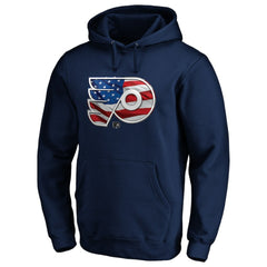 Philadelphia Flyers Banner Wave Logo Pullover Hoodie - Navy | NHL on sale