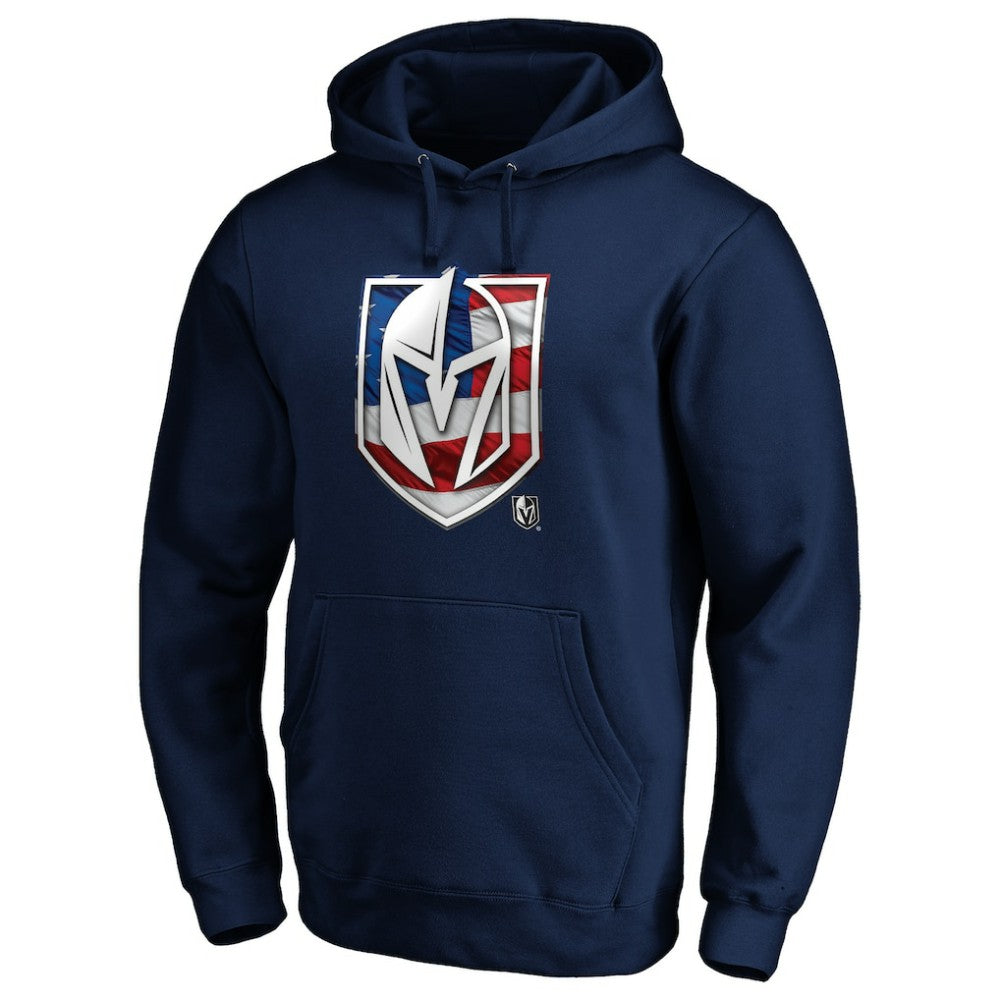 Vegas Golden Knights Banner Wave Logo Pullover Hoodie - Navy | NHL sale
