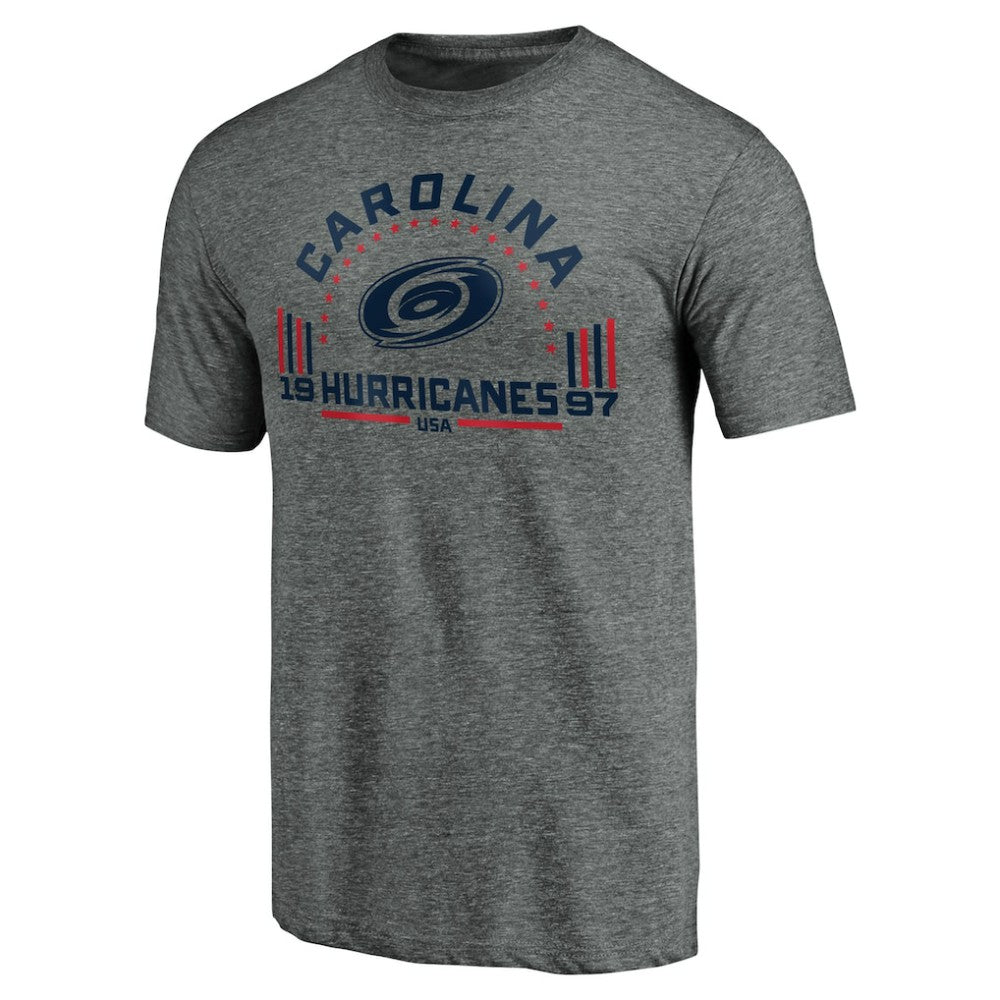 Carolina Hurricanes Team Freedom Tri-Blend T-Shirt - Heathered Gray | NHL Lifestyle